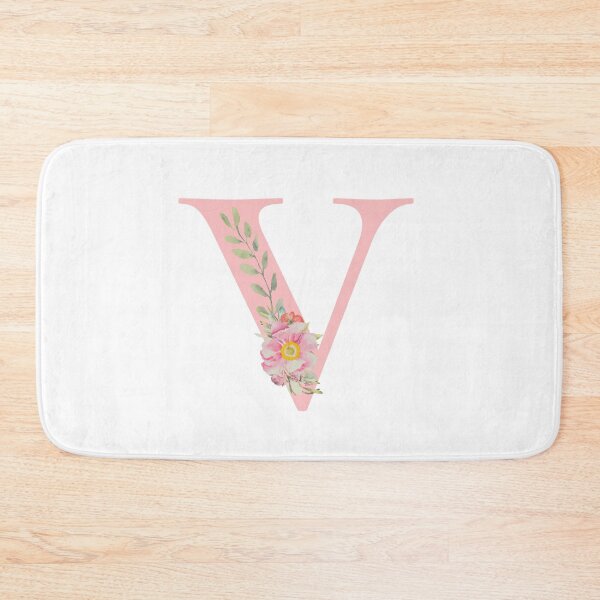 Item preview, Pink Floral Wreath Bouquet Arrangement Initial Letter V designed and sold by TheFamilyVan.