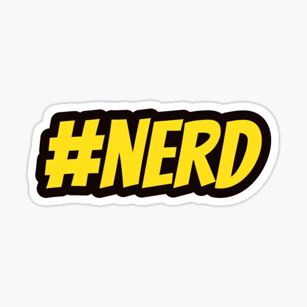 #NERD - Funny Hashtag Nerd Design Sticker