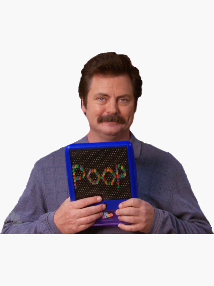 ron swanson macbook sticker