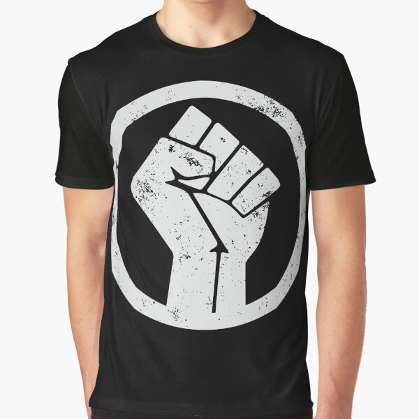 Item preview, BLACK POWER FIST WHITE ON BLACK BACKGROUND designed and sold by blacklives.