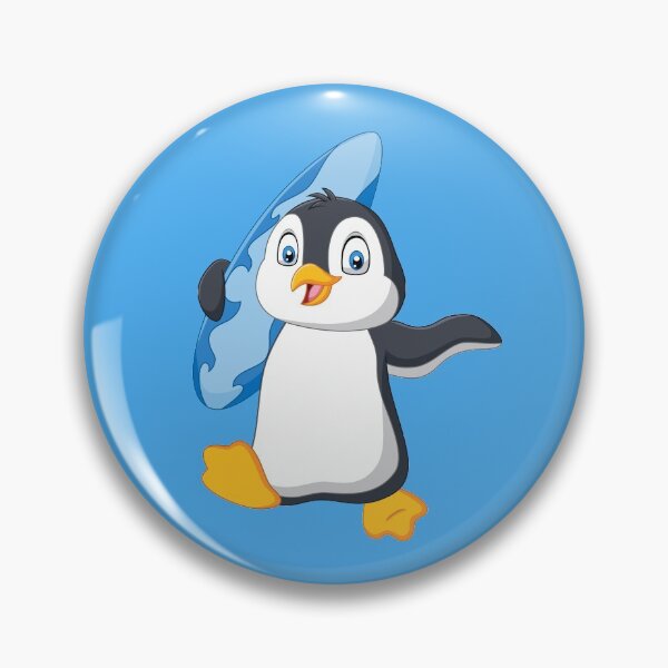 Item preview, Cute Penguin Surfboard Surfer designed and sold by WildHoneyDesign.