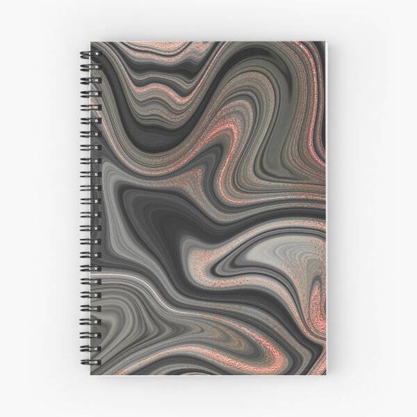 Item preview, Black With Rose Accents Abstract Fluid Pour designed and sold by StacyAnnDesigns.