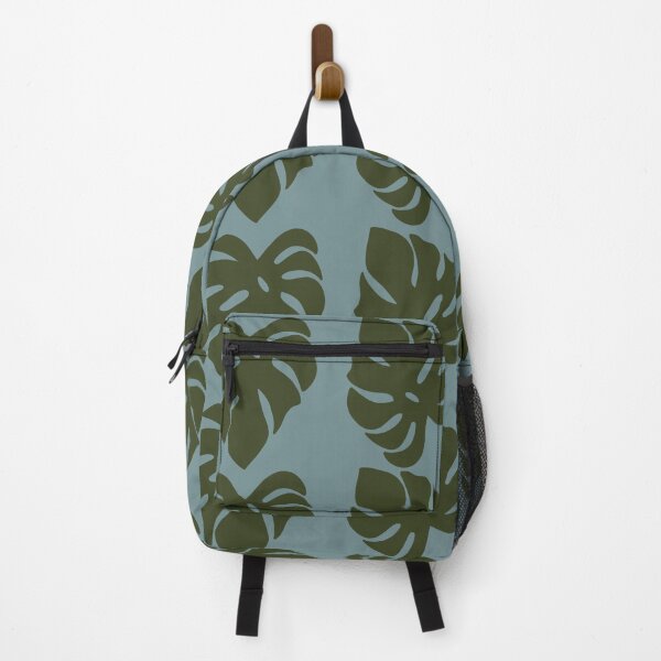 Item preview, Dark Green & Blue Monstera Leaf Pattern designed and sold by WildeandCo.