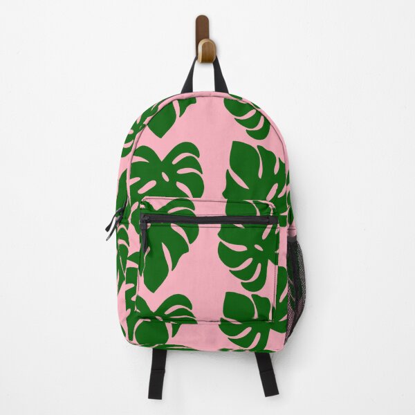 Item preview, Pink & Green Tropical Monstera Leaf Pattern designed and sold by WildeandCo.