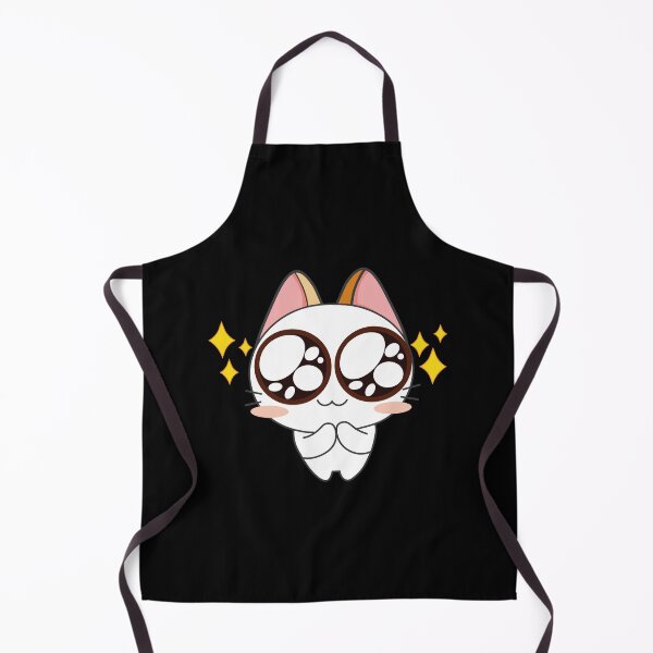 Cute Cat Cartoon Apron for Women Japanese Fun Cotton Kitchen Apron Smile Kitty