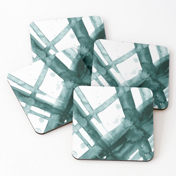 Item preview, Emerald Green Brush Strokes - Abstract Watercolor Painting no.1 designed and sold by lanakat.
