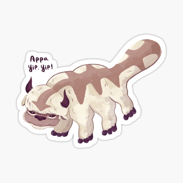 "Appa yip, yip!" Sticker by janellshop | Redbubble