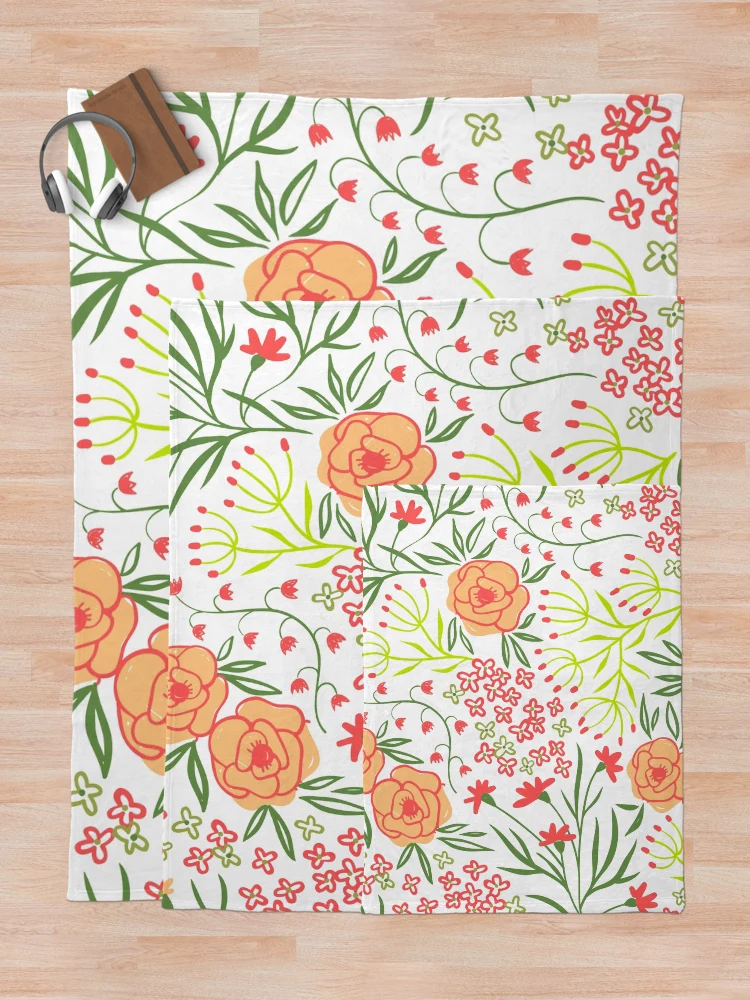 Thumbnail 5 of 6, Throw Blanket, Floral Pattern designed and sold by ShopEssentials.
