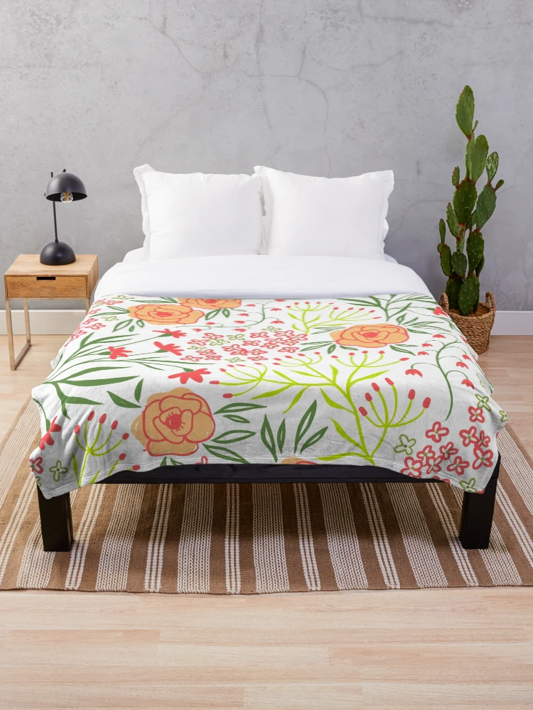 Thumbnail 1 of 6, Throw Blanket, Floral Pattern designed and sold by ShopEssentials.