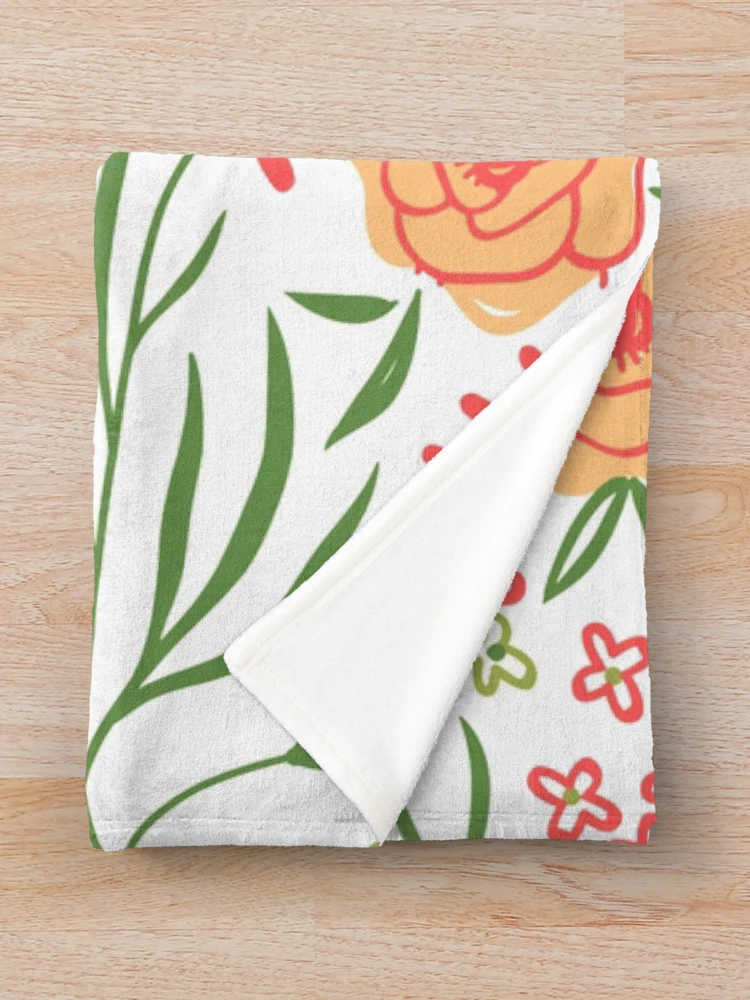 Thumbnail 3 of 6, Throw Blanket, Floral Pattern designed and sold by ShopEssentials.