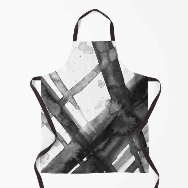 Item preview, Black & White Brush Strokes - Abstract Watercolor Painting no.1 designed and sold by lanakat.