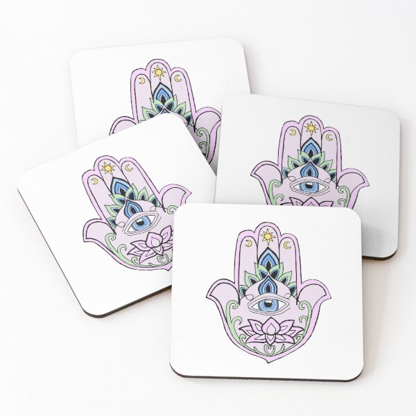 Item preview, Hamsa hand evil eye protection designed and sold by Aloha Saints.