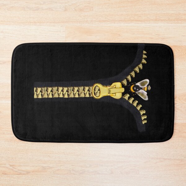 Item preview, Bee themed gifts for women, men and kids. Black with gold zipper and bee flying in, save the bees designed and sold by Artonmytee.