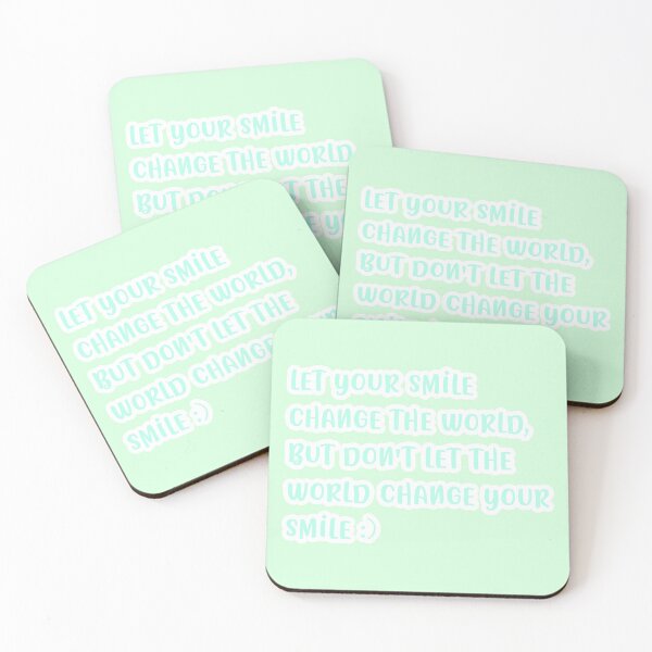 Item preview, mint green smile quote designed and sold by vibesdesings.