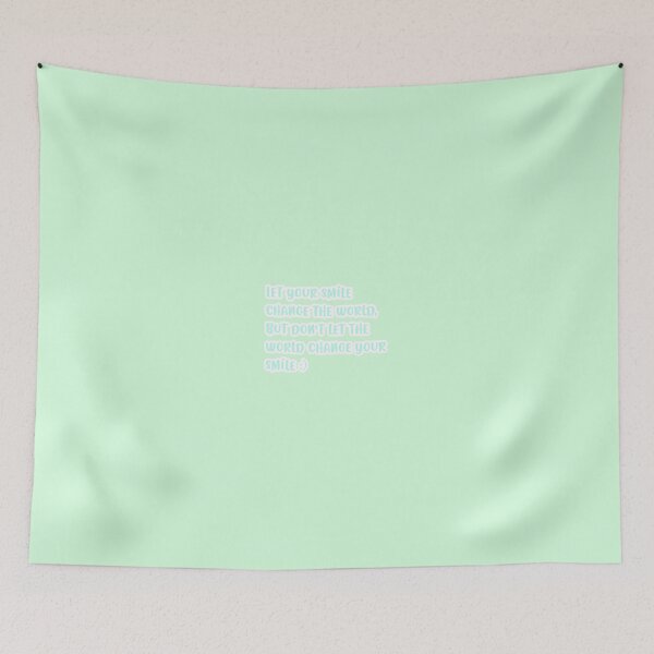 Item preview, mint green smile quote designed and sold by vibesdesings.