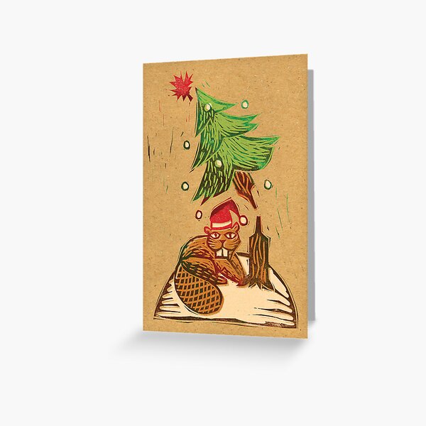 Beaver Greeting Card