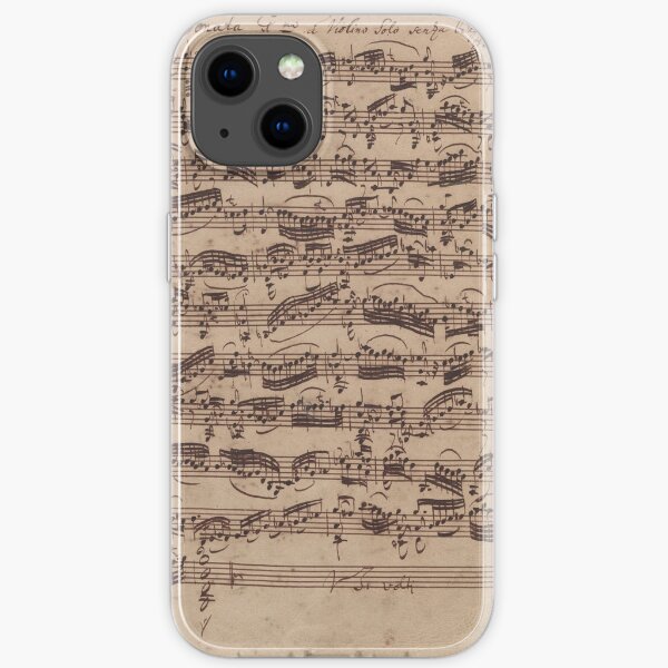 Bach BWV 1001 - Adagio Manuscript iPhone Soft Case