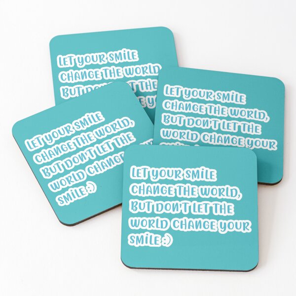 Item preview, teal smile quote designed and sold by vibesdesings.