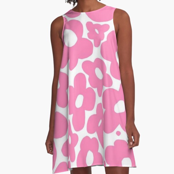 Pink flowers A-Line Dress