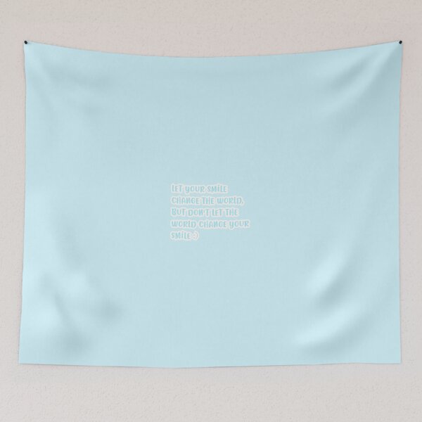 Item preview, light blue smile quote designed and sold by vibesdesings.