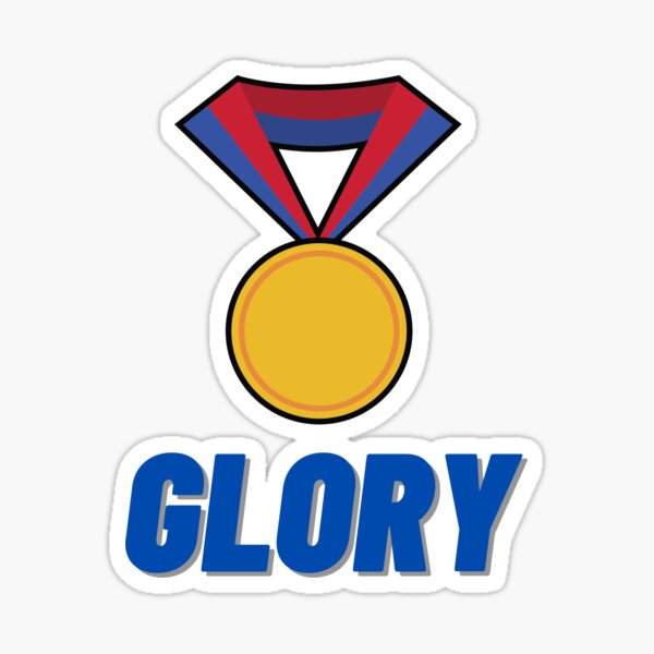 Gold medal, champions glory Sticker