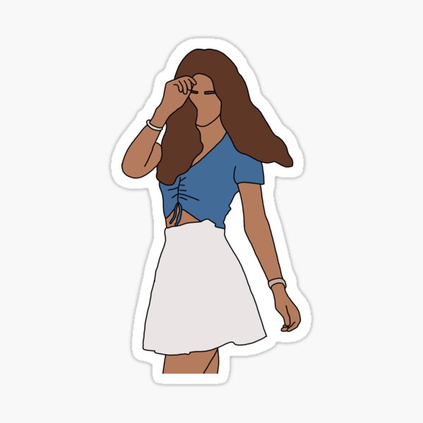 BRUNETTE IN SUMMER Sticker