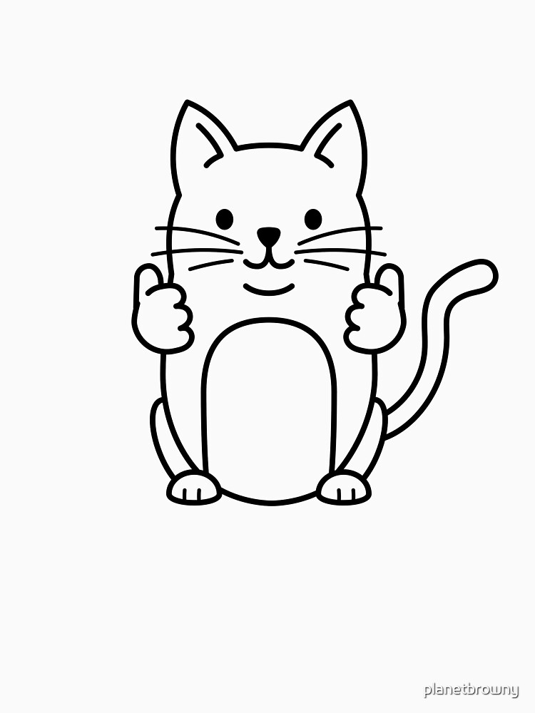 Thumbs Up Cat von planetbrowny