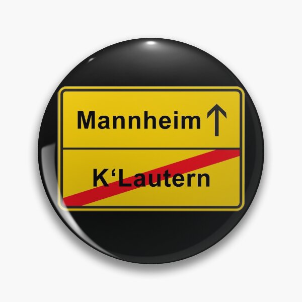 Item preview, Mannheim Mannem MA anti Kaiserslautern place-name sign designed and sold by GeogDesigns.