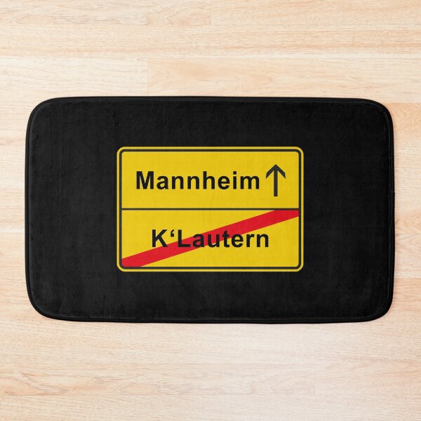 Item preview, Mannheim Mannem MA anti Kaiserslautern place-name sign designed and sold by GeogDesigns.
