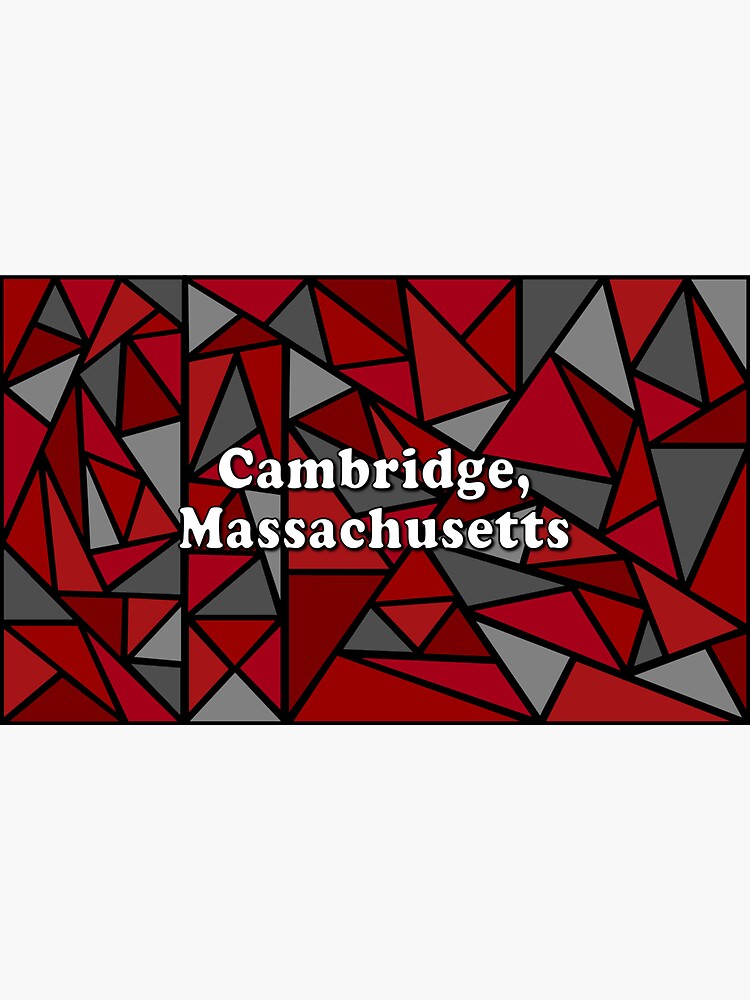 "Cambridge, Massachusetts I" Sticker by trianglegirl1 Redbubble