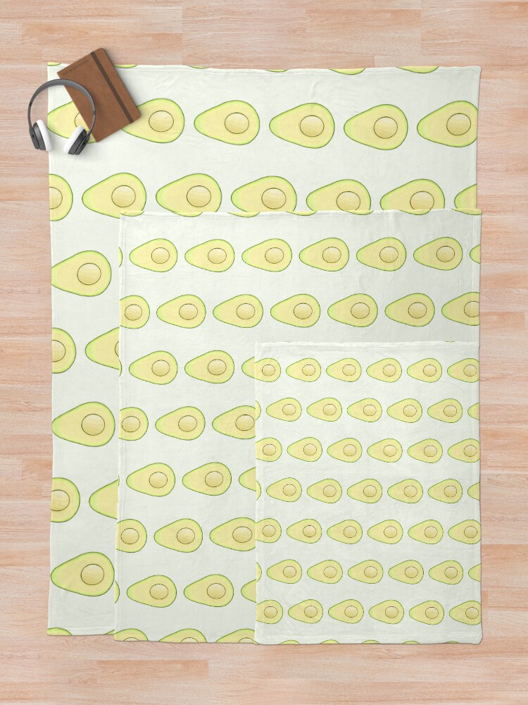 Thumbnail 5 of 6, Throw Blanket, Avocado designed and sold by DrawingBasic.