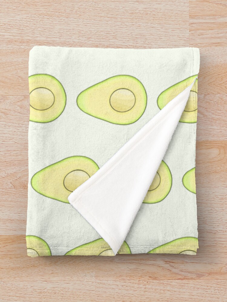 Thumbnail 3 of 6, Throw Blanket, Avocado designed and sold by DrawingBasic.