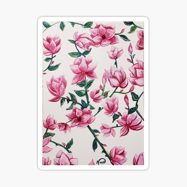 magnolia drop Sticker