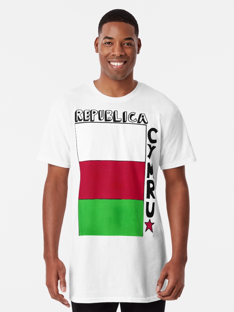 Thumbnail 1 of 5, Long T-Shirt, republica cymru designed and sold by Nick Ellis.