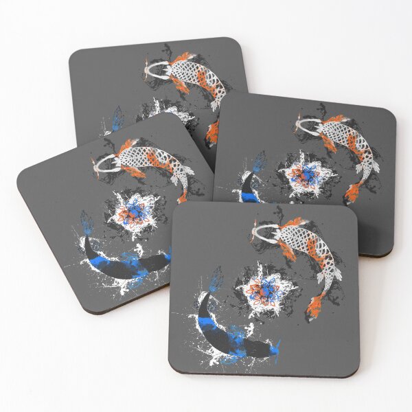 Item preview, Two Koi fishes and a flower designed and sold by TravellingWolf.