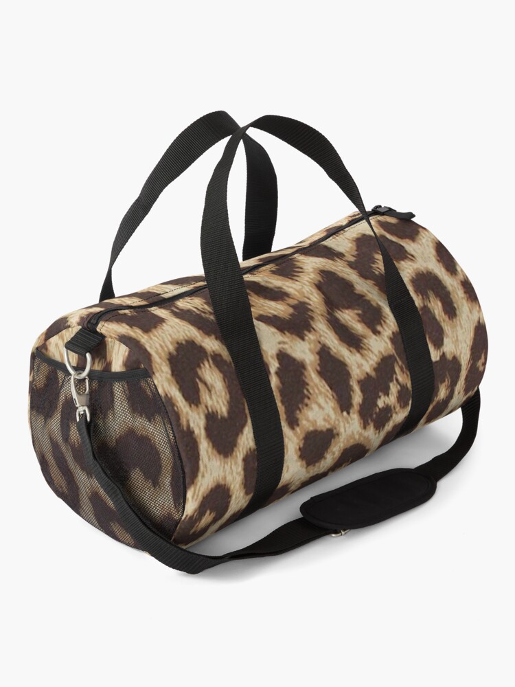 leopard print duffle bag