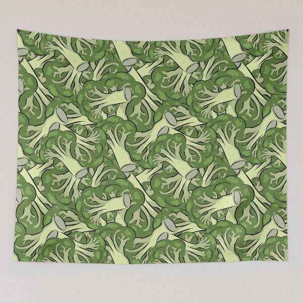 Item preview, Green broccoli vegetable pattern designed and sold by EngineerGoC.
