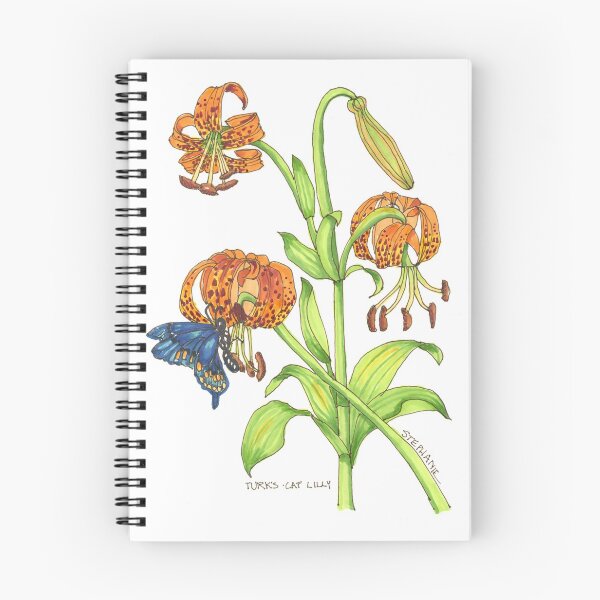 Item preview, Turks Cap Lillies & Pipevine Swallowtail Butterfly designed and sold by Stephanie Sipp.