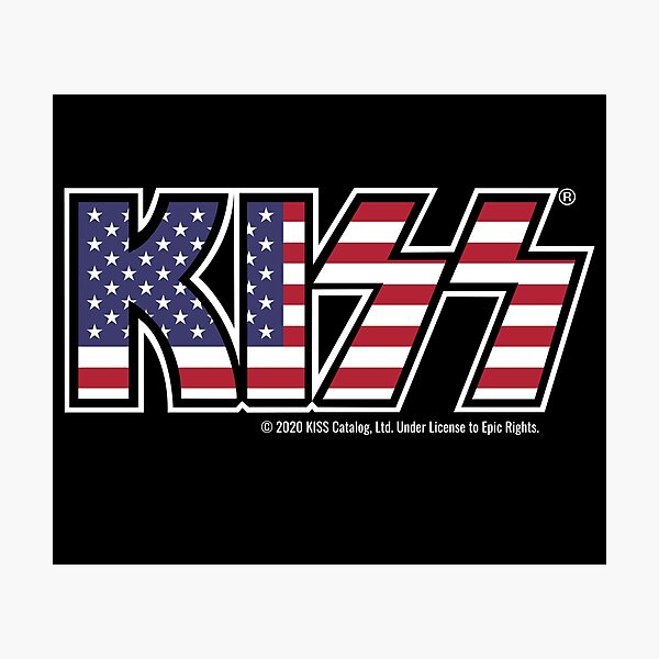 "KISS (USA Flag Logo)" Photographic Print by Logic72 Redbubble