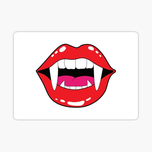 Vampire Mouth Sticker