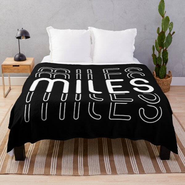 Item preview, Miles Name in Black and White Style designed and sold by Time-is-Money.