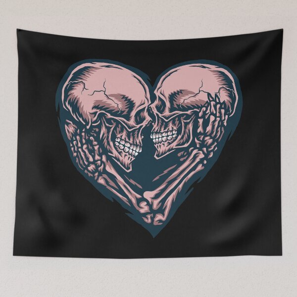 Item preview, Skull Couple Heart designed and sold by urbanstore69.