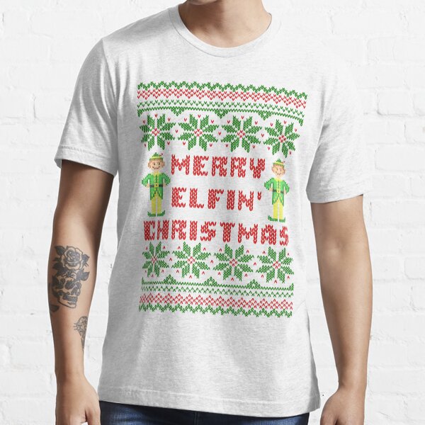 happy elfin christmas sweater