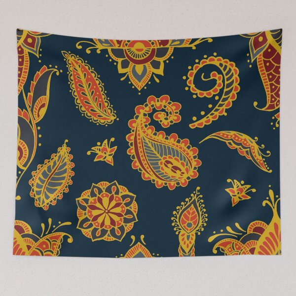 Item preview, Hand Drawn Paisley Pattern Mask designed and sold by Marstore.