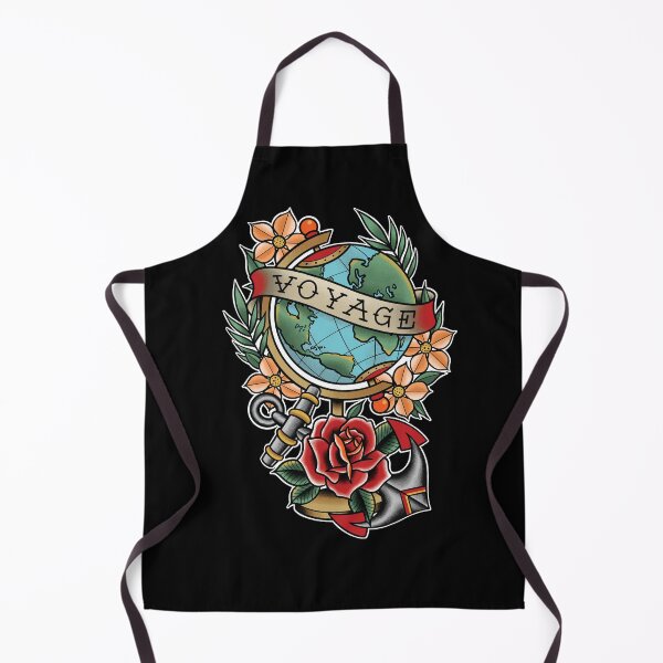 Item preview, Voyage Globe Traditional Tattoo design designed and sold by SevenRelics.