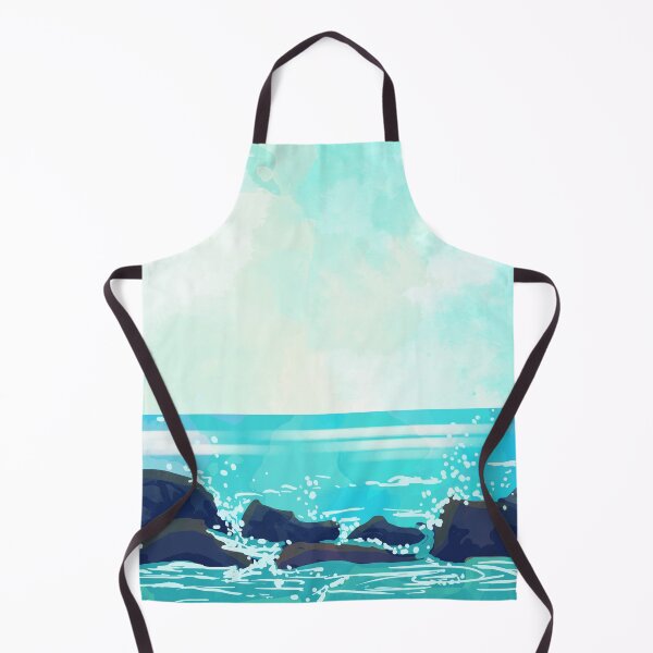 Item preview, Watercolor rocky shoreline designed and sold by Makanahele.