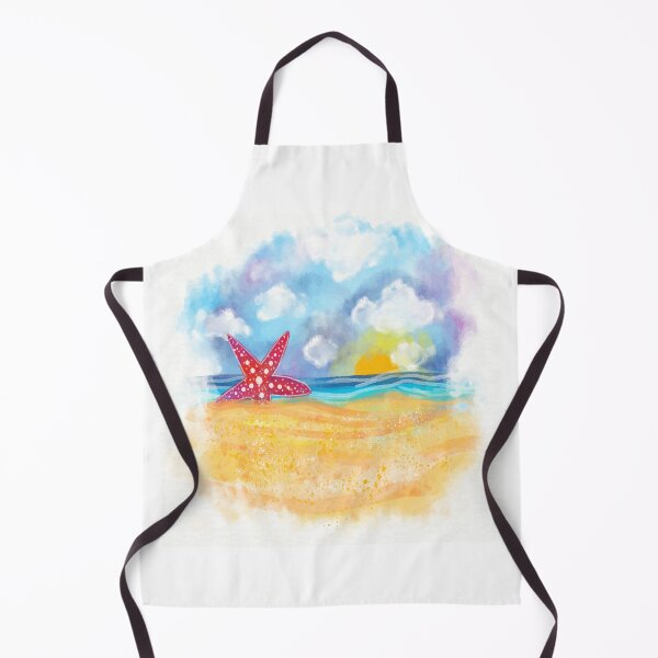 Item preview, Beach Starfish ( Seastar) Watercolor Scene designed and sold by Makanahele.