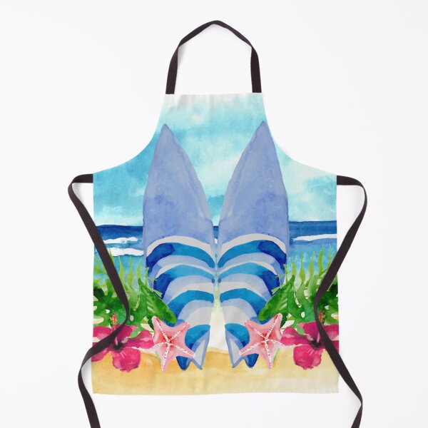 Item preview, Watercolor Surfboard Scene designed and sold by Makanahele.