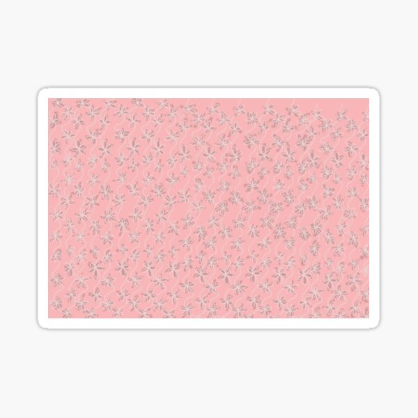 Feminine Pink Pastel Flower Pattern Sticker