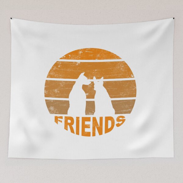 Item preview, Vintage Miniature Pinschers Dogs Sunset Orange designed and sold by Eduardo Tavares.